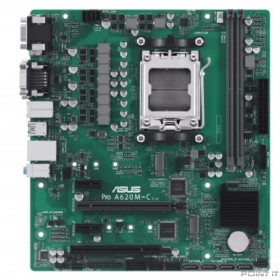 Материнская плата Asus PRO A620M-C-CSM SocketAM5 AMD A620 2xDDR5 mATX AC`97 8ch(7.1) GbLAN RAID+VGA+DVI+HDMI+DP