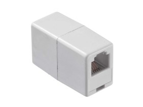 Соединительный модуль RJ11(6p4c) на RJ11 / белый, Netko 10шт
