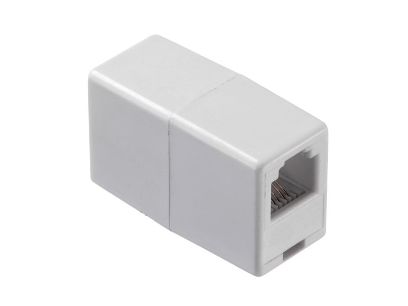Соединительный модуль RJ11(6p4c) на RJ11 / белый, Netko 10шт