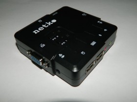 NCS-21UA KVM Переключатель Netko, настольный, 2 порта, USB+аудио, в комплекте: 2 кабеля 1.8м (NLVVUA18), черный РАСПРОДАЖА