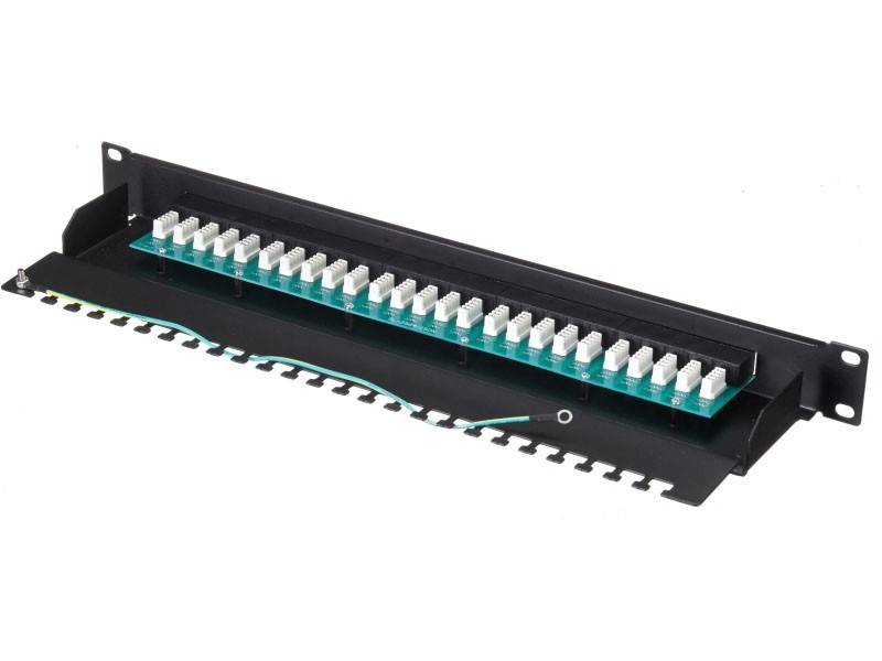 Патч-панель телефонная UTP, 19, 25 портов RJ45, cat.3, 1U, Krone Type, SB
