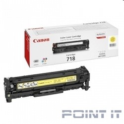 Canon Cartridge 718Y  2659B002 Картридж для Canon LBP7200Cdn/MF8330Cdn/MF8350Cdn, Желтый, 2900стр. (GR)