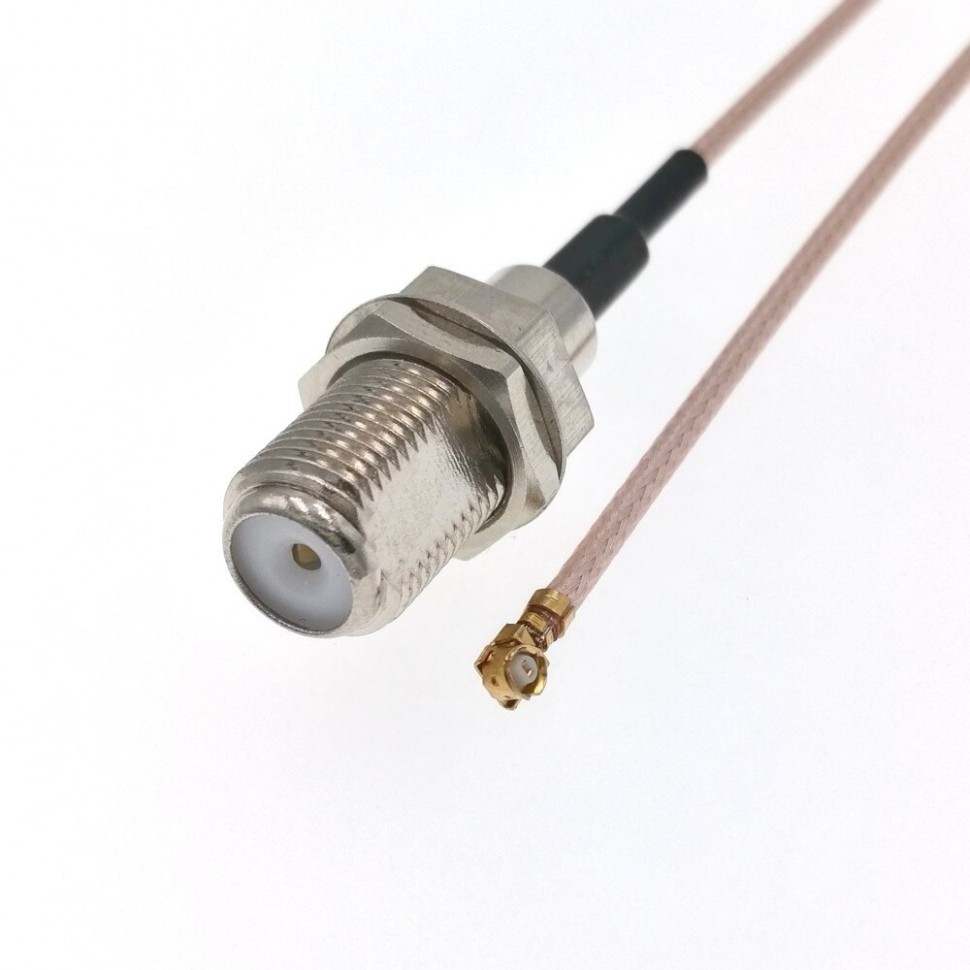 Адаптер для модема (пигтейл) U.fl(IPEX)-F(female) кабель RG178 15см.