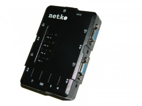 NCS-41UA KVM Переключатель Netko, настольный, 4 порта, USB+аудио, в комплекте: 2 кабеля 1.8м (NLVVUA18), черный РАСПРОДАЖА