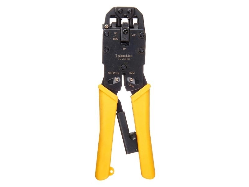 TL-2008R Мультифункциональный инструмент для обжима 8p8c(RJ-45), 6p6c(RJ-12), 4p4c, Technolink