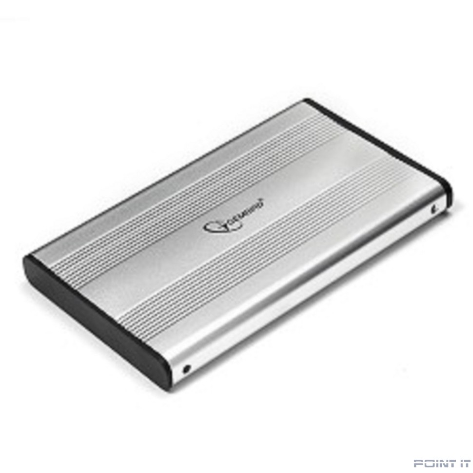 Gembird EE2-U2S-5-S Внешний корпус 2.5" Gembird EE2-U2S-5-S, серебро, USB 2.0, SATA, металл
