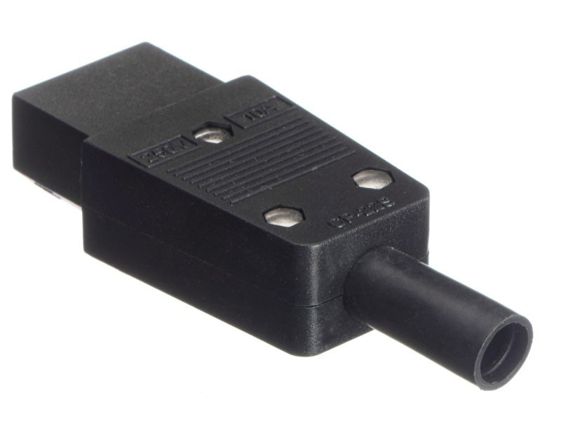 Разъем питания, штекер IEC С13, на кабель, черный 10шт