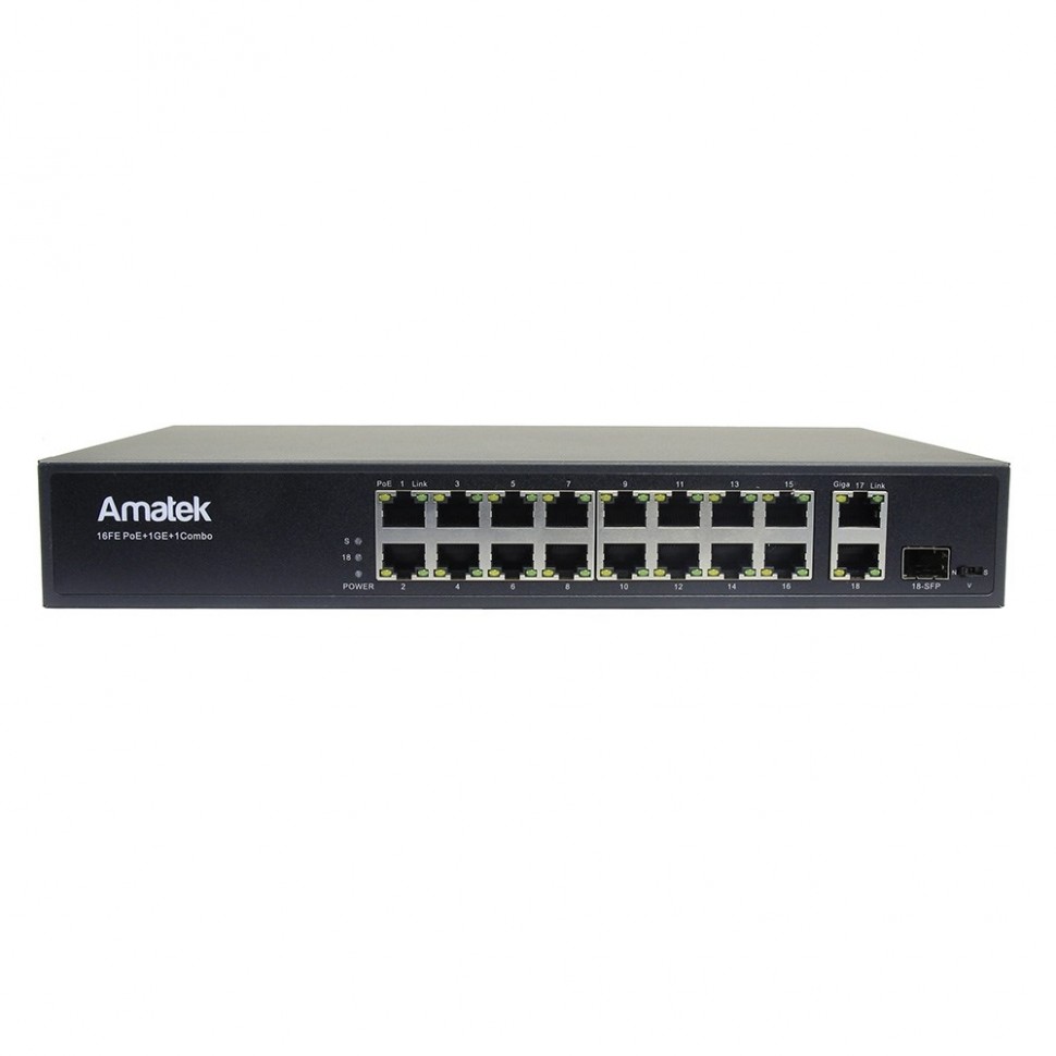 AN-S18P16-300 - 18-портовый 100/1000 Мбит/с коммутатор с PoE до 300Вт