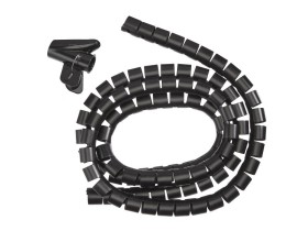 Органайзер  для проводов с инструментом для укладки, ID-25mm, 2м, пластик, черный NETKO Optima