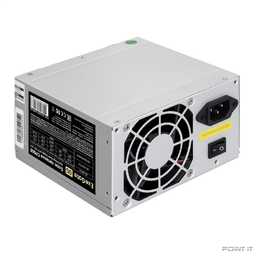 Exegate EX292145RUS Блок питания 650W ExeGate CP650 (ATX, 8cm fan, 24pin, 4pin, 3xSATA, 2xIDE, FDD)