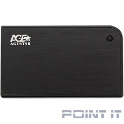 AgeStar 3UB2A14 BLACK USB 3.0 Внешний корпус 2.5&quot; SATA AgeStar 3UB2A14 (BLACK) USB3.0, алюминий, черный, безвинтовая конструкция [10604]