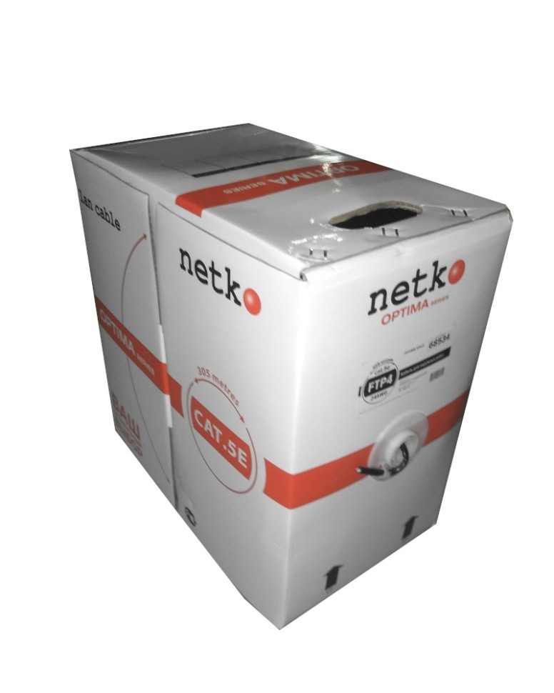 Кабель FTP4 cat.5е, одножильный, экранированный, CCA, для наружных работ NETKO Optima Gold 100м