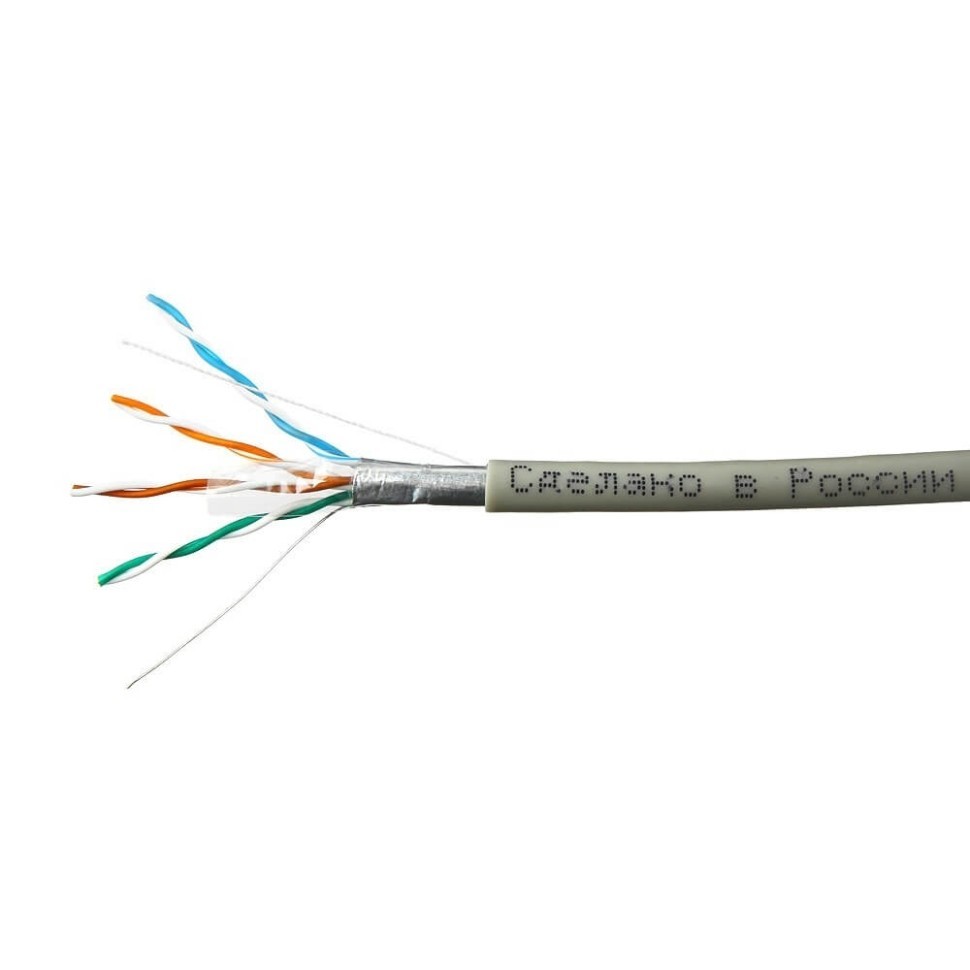 Кабель Skynet Standard FTP4 cat.5е, одножильный, Cu, Проходит Fluke тест, серый 100м