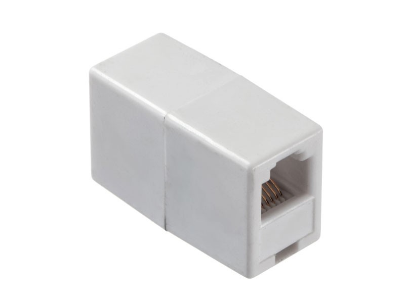 Соединительный модуль RJ12(6p2c) на RJ12 / белый, Netko 20шт