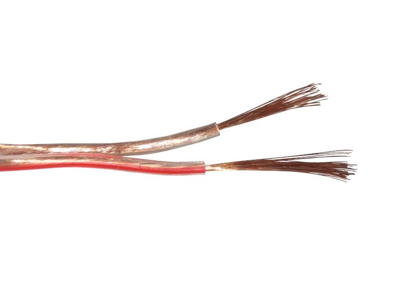 Кабель акустический 2*0.75мм2 (42*0.15мм) CCA, 10м, пластиковая катушка, прозрачный NETKO Optima