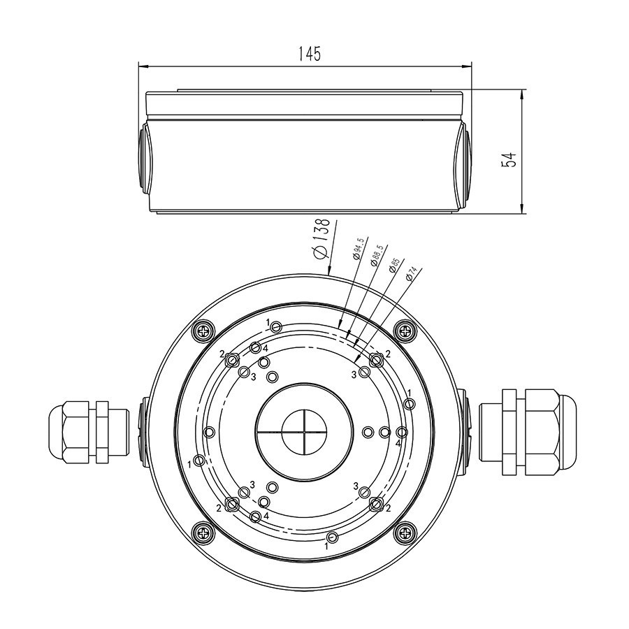 Распределительная коробка для видеокамер Amatek AV-BB3F