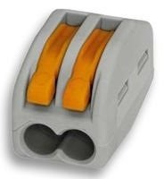 Клемма 222-412 многоразовая, универсальная, 2-проводная (0,08-2,5 (4) мм2) , (аналог Wago), Netko 20шт