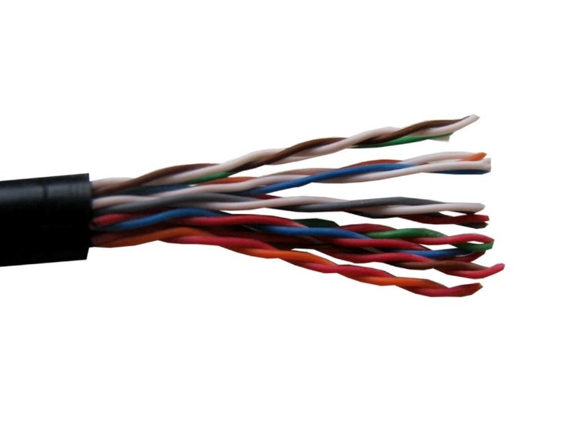 Кабель LC UTP10 cat.3, , 0,40мм, наружный, черный 100м