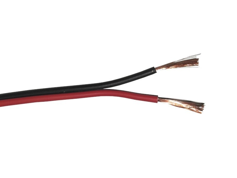 Кабель акустический 2*0.75мм2 (42*0.15мм) CCA, 10м, пластиковая катушка, черный/красный NETKO Optima