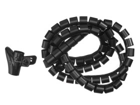 Органайзер  для проводов с инструментом для укладки, ID-30mm, 2м, пластик, черный NETKO Optima