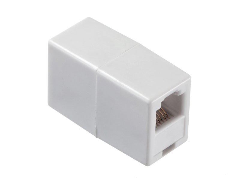 Соединительный модуль RJ12(6p6c) на RJ12 / белый / блистер, Netko 10шт