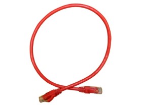 Патч-корд UTP4 cat.5e, литой коннектор, красный, Netko CKC