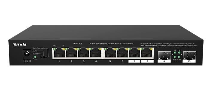 Коммутатор 8PORT 2.5G /2SFP TEM2010F TENDA