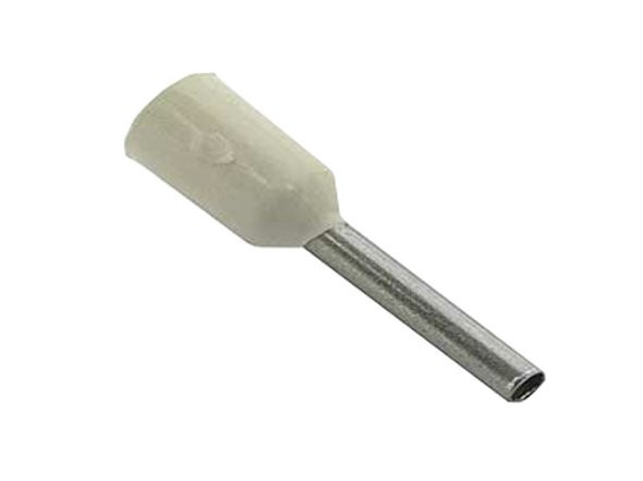 Штыревой втулочный кабельный наконечник E 7508 (НШВИ F=8мм) 0,75мм2, изолированный, серый, 100шт, NETKO Optima 10шт