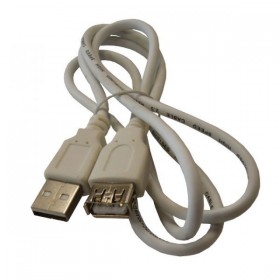 Кабель шт.USB A - гн.USB A 2.0 (1,0м), белый, Netko