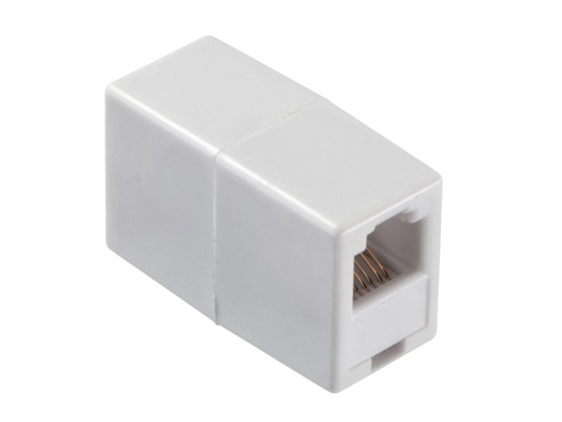 Соединительный модуль RJ12(6p6c) на RJ12 / белый / блистер, Netko 20шт
