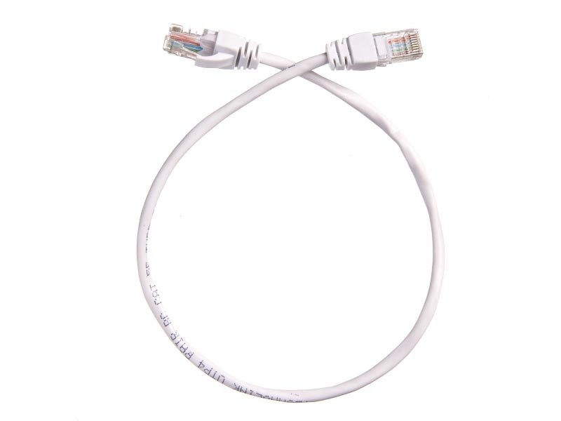 Патч-корд Technolink UTP4 cat 5e, ВС, LSZH, белый, литой коннектор 10 шт