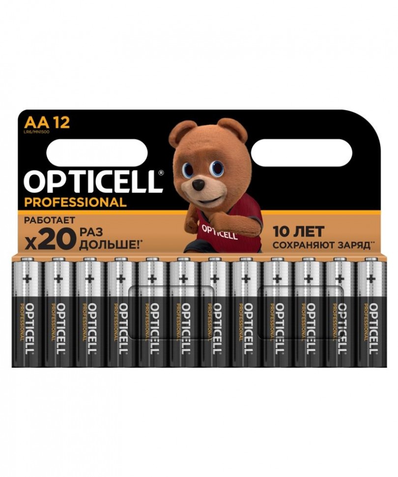 Элемент питания (батарейка) PROFESSIONAL AA 12 PCS 5052005 OPTICELL