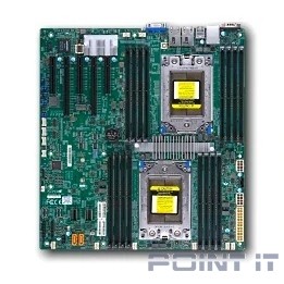Supermicro MBD-H11DSi-O {Dual AMD EPYC 7000-Series Processors, 16 DIMM sockets, 10 SATA3, 1 M.2, 2 SATA DOM, Dual Gigabit Ethernet LAN Ports}