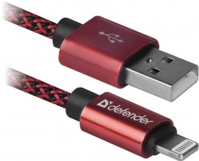 Кабель LIGHTNING/USB2 1M RED ACH01-03T 87807 DEFENDER