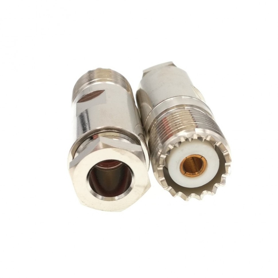 ВЧ-разъём UHF(female) SO239 прижимной под кабель 5D-FB