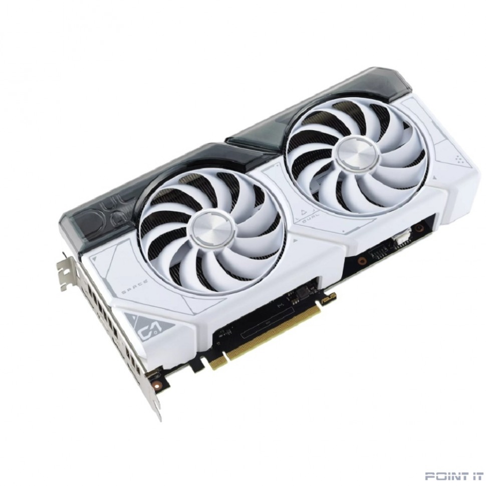 Видеокарта Asus PCI-E 4.0 DUAL-RTX4070S-O12G-WHITE NVIDIA GeForce RTX 4070 Super 12Gb 192bit GDDR6X 2500/21000 HDMIx1 DPx3 HDCP Ret