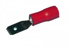 Клемма  ножевая MDD 1,25-187(5), КНИ 4.7мм, 0,5-1,5мм2, изолированная, красная, 100шт., Netko