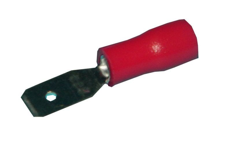 Клемма ножевая MDD 1,25-187(5), КНИ 4.7мм, 0,5-1,5мм2, изолированная, красная, 100шт., Netko