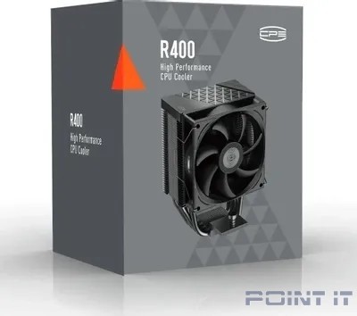 PCCooler R400 BK S115X/1200/1700/AM4/AM5 (TDP 180W, 90mm , 4 тепловые трубки 6мм, 650-2200RPM, 28,3dBa)