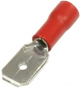 Клемма  ножевая MDD 1,25-250, КНИ 6,3мм, 0,5-1,5мм2, изолированная, красная, 100шт., Netko