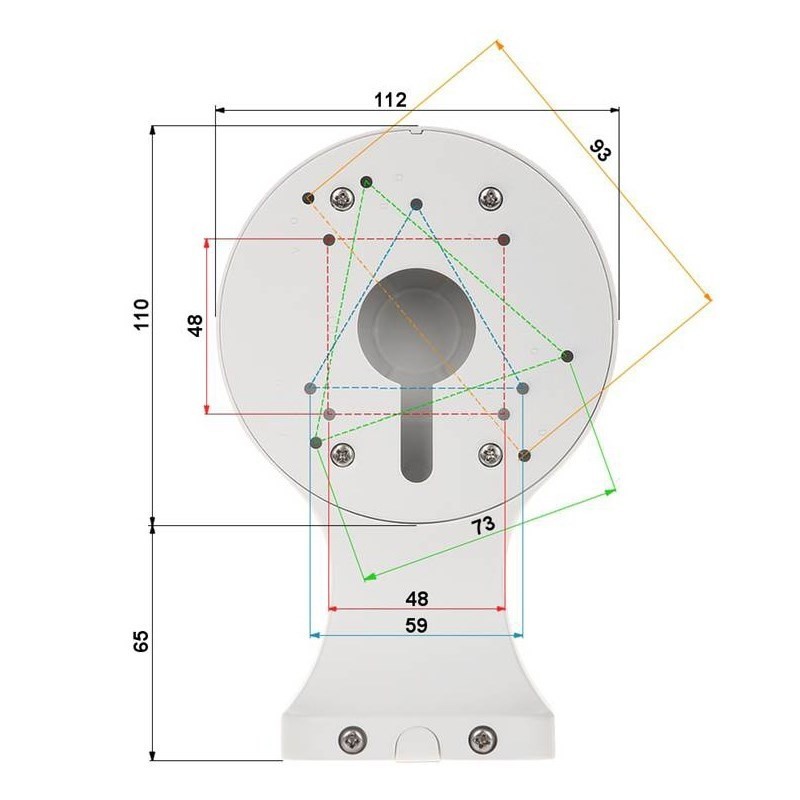 Кронштейн настенный для купольной видеокамеры Amatek AV-BWD 1F