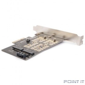 Переходник-конвертер AgeStar AS-MC02 для M.2 SATA SSD+M.2 NVME в PCIe 3.0