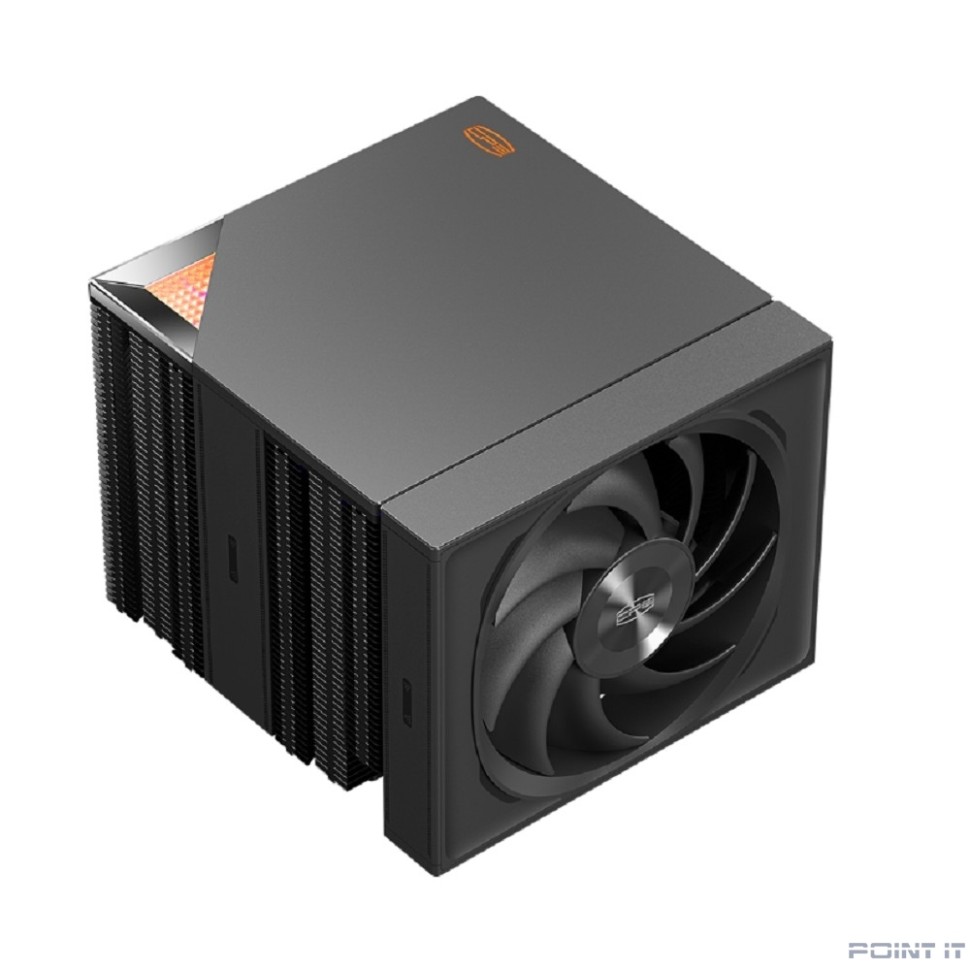 Кулер для процессора/ PCCooler RZ820 BK (289W, 4-pin PWM, 165mm, Al/Cu, 4x8mm+4x6mm, 1x140mm+1x150mm, 71.9CFM/86.7CFM, 27.1dBA/32dBA, 1500RPM/2200RPM, S: 1851/1700/1200/20XX/115X, AM5/AM4, black)