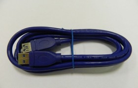Кабель шт.USB A- гн.USB A 3.0 (1,5м), синий, блистер, Netko