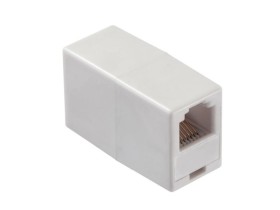 Соединительный модуль RJ12(6p6c) на RJ12 / белый, Netko 20шт