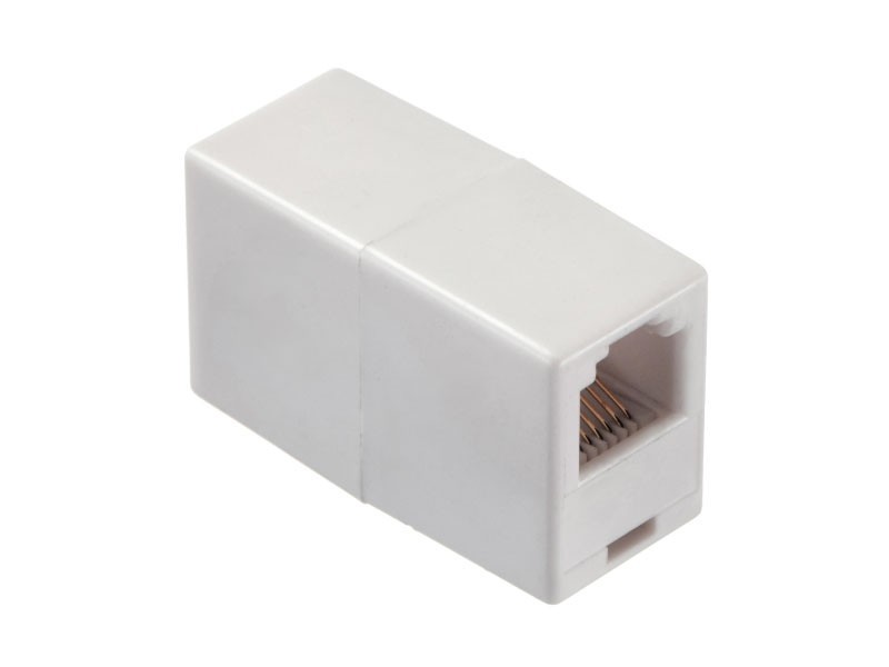 Соединительный модуль RJ12(6p6c) на RJ12 / белый, Netko 20шт