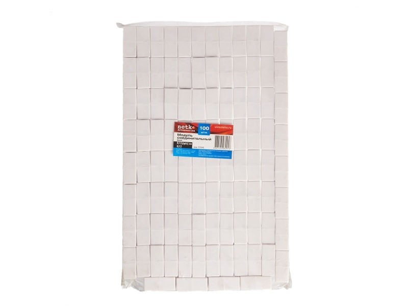 Соединительный модуль RJ12(6p6c) на RJ12 / белый, Netko 20шт