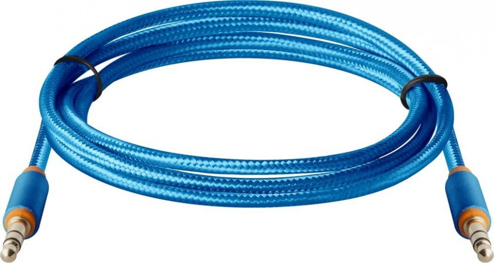 Кабель AUDIO 3.5MM 1.2M BLUE JACK M- JACK M 87512 DEFENDER