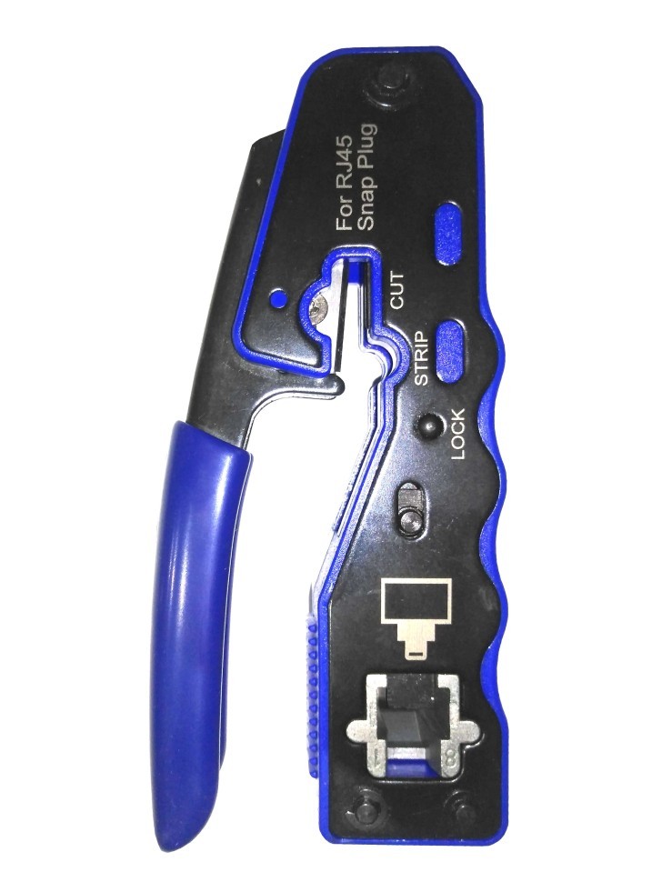 Инструмент обжимной для коннекторов со сквозным отверстием EZNetko plug RJ-45 (8p8c), NT-670, NETKO Optima