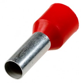 Штыревой втулочный кабельный наконечник E 10-18 (НШВИ F=18мм) 10мм2,  изолированный, красный, 100шт, Netko